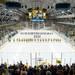 The Wolverines and Spartans lineup for the national anthem before the start of their game at Yost Ice Arena Friday Feb. 1st.
Courtney Sacco I AnnArbor.com 